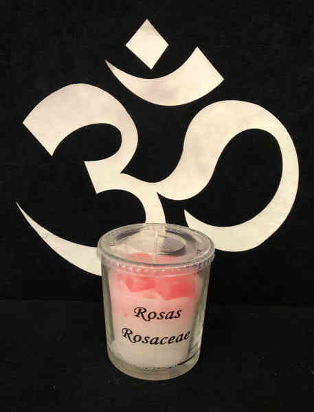 Vela vaso aroma Rosas